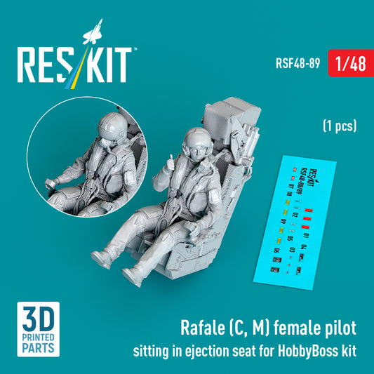 ResKit RSF48-0089 1:48 Dassault Rafale (C, M) female pilot sitting in ejection seat
