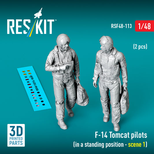 ResKit RSF48-113 1:48 Grumman F-14 Tomcat pilots (in a standing position - scene 1) (2 pcs)