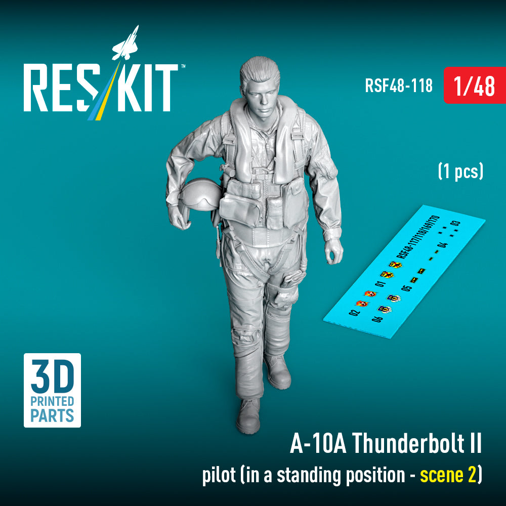 ResKit RSF48-118 1:48 Republic A-10A Thunderbolt II pilot (in a standing position - scene 2)