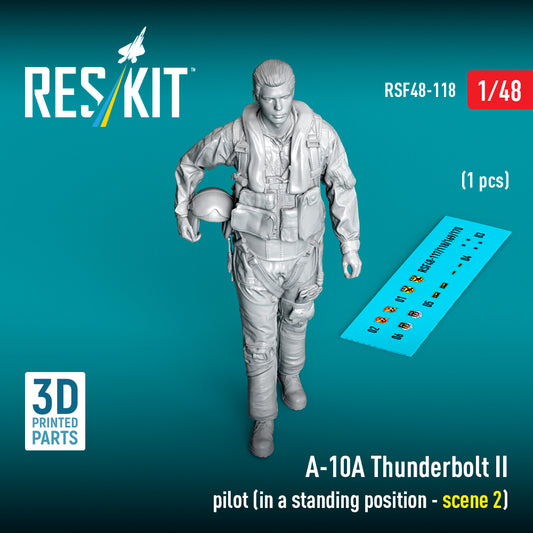 ResKit RSF48-118 1:48 Republic A-10A Thunderbolt II pilot (in a standing position - scene 2)