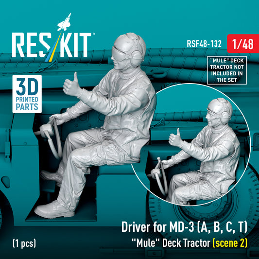 ResKit RSF48-132 1:48 Driver for MD-3 'Mule' Deck Tractor (scene 2) (1 pcs)
