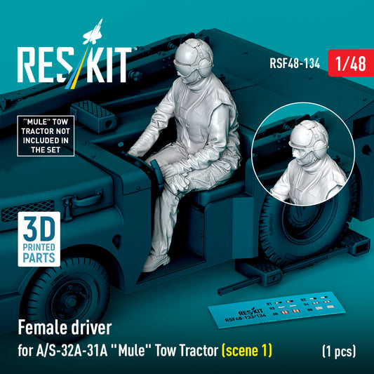 ResKit RSF48-134 1:48 Female driver for A/S-32A-31A 'Mule' Tow Tractor (scene 2) (1 pcs)