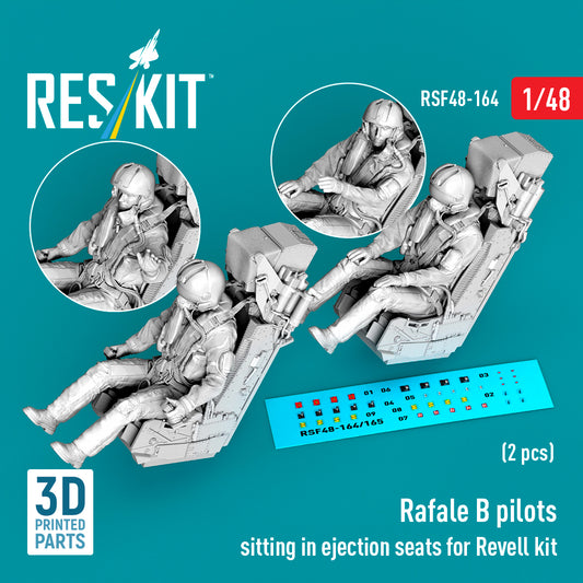 ResKit RSF48-164 1:48 Dassault Rafale B pilots sitting in ejection seats