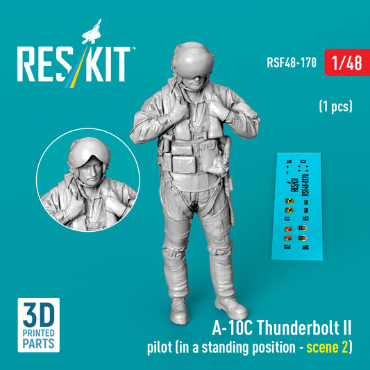 ResKit RSF48-170 1:48 Republic A-10C Thunderbolt II pilot (in a standing position - scene 2)