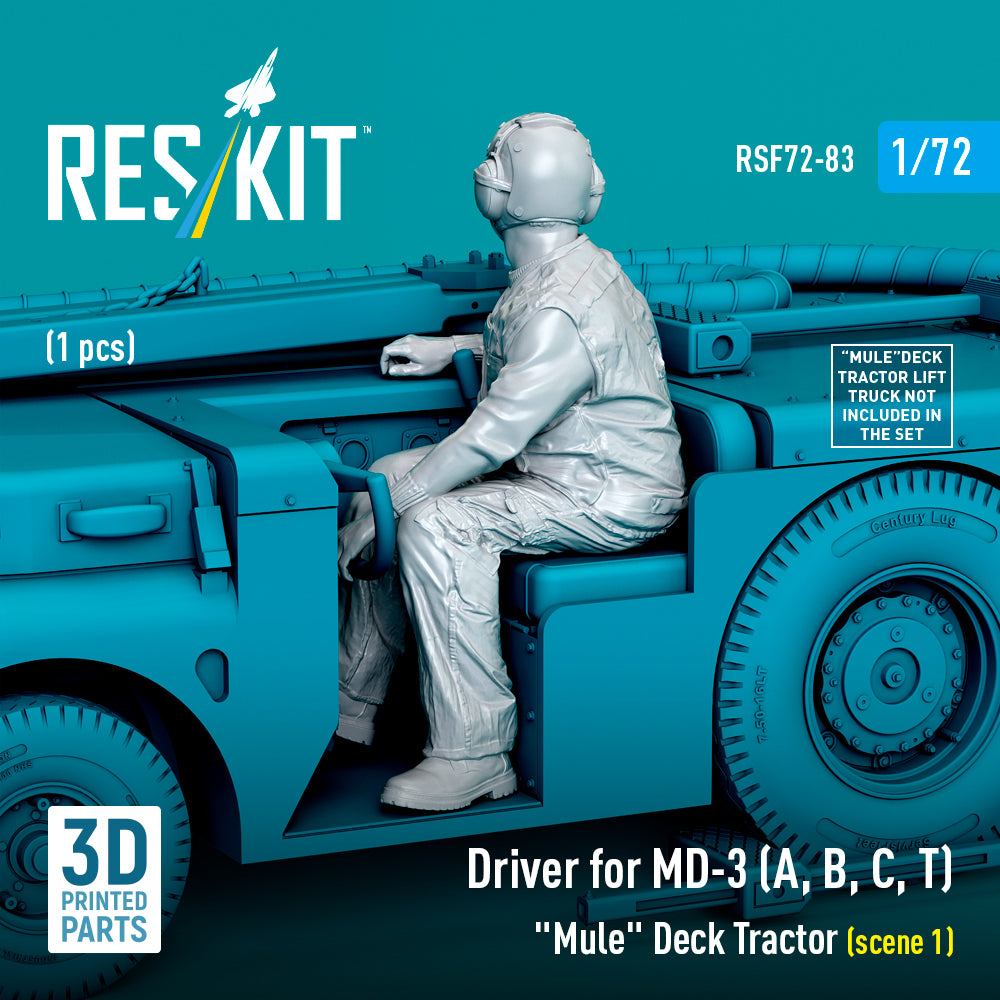 ResKit RSF72-0083 1:72 Driver for MD-3 'Mule' Deck Tractor (scene 1) (1 pcs)