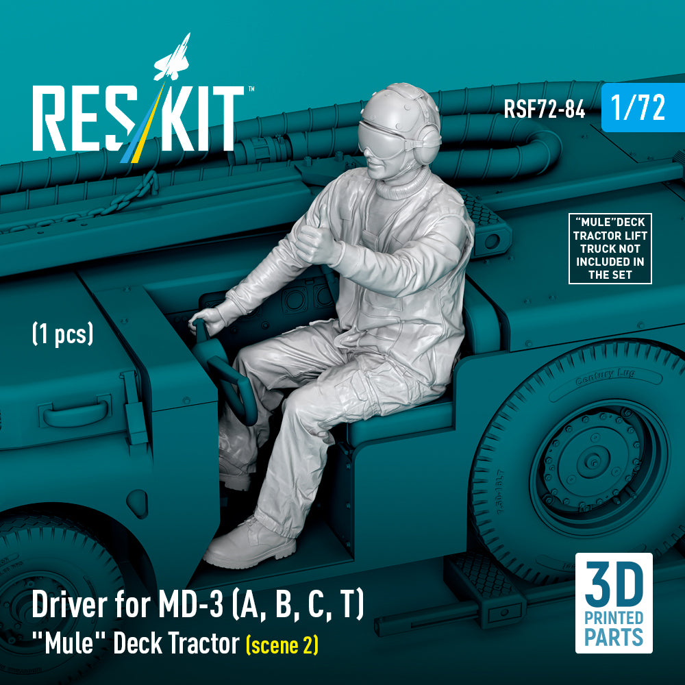 ResKit RSF72-84 1:72 Driver for MD-3 'Mule' Deck Tractor (scene 2) (1 pcs)