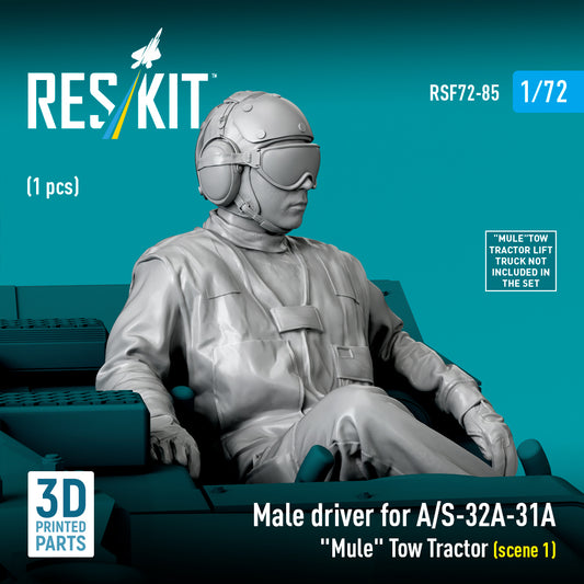 ResKit RSF72-85 1:72 Male driver for A/S-32A-31A 'Mule' Tow Tractor (scene 1) (1 pcs)