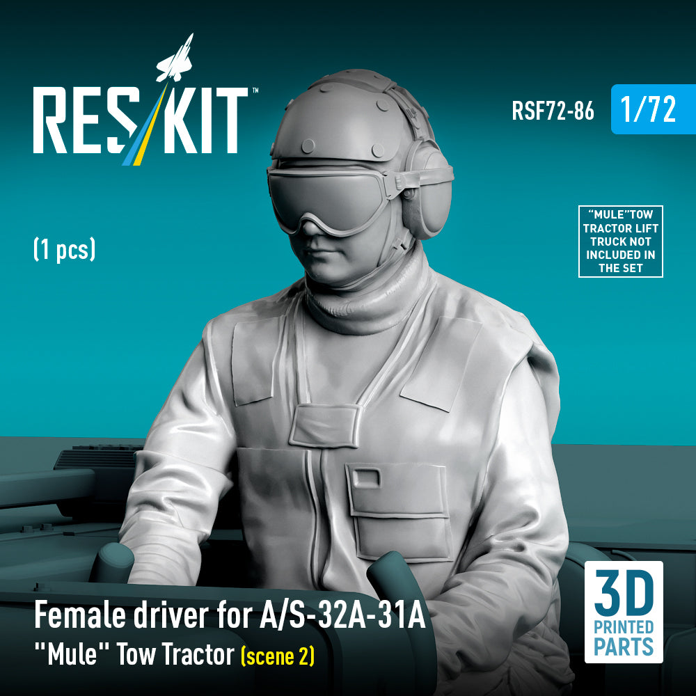 ResKit RSF72-86 1:72 Female driver for A/S-32A-31A 'Mule' Tow Tractor (scene 2) (1 pcs)
