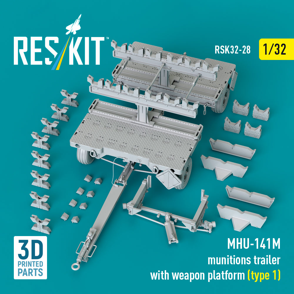 ResKit RSK32-0028 1:32 MHU-141M munitions trailer with weapon platform (type 1)