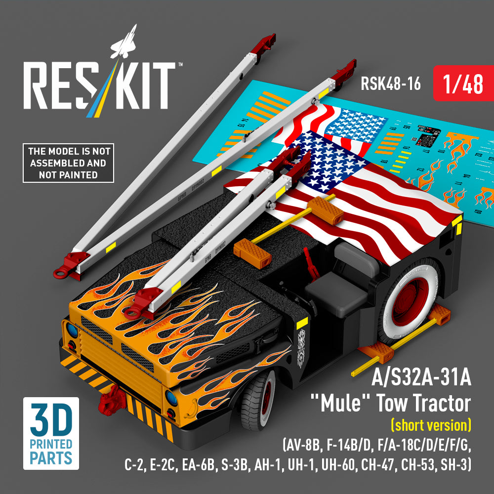 ResKit RSK48-16 1:48 A/S32A-31A 'Mule' Tow Tractor (short version)
