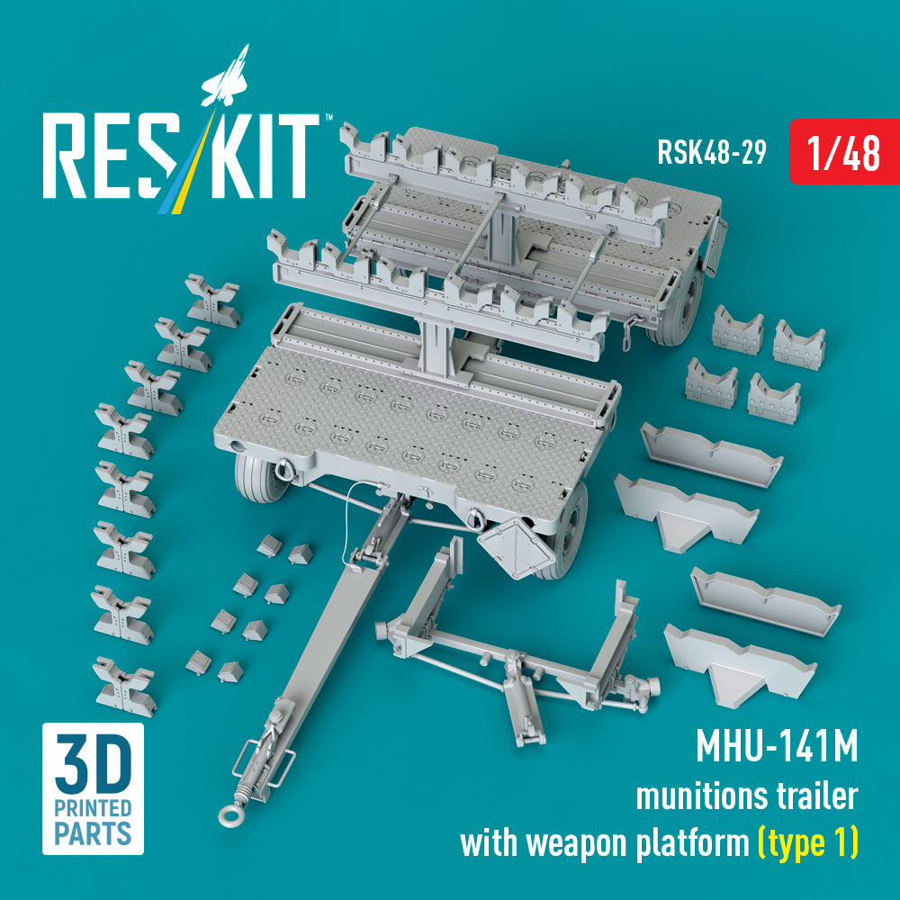 ResKit RSK48-0029 1:48 MHU-141M munitions trailer with weapon platform (type 1)