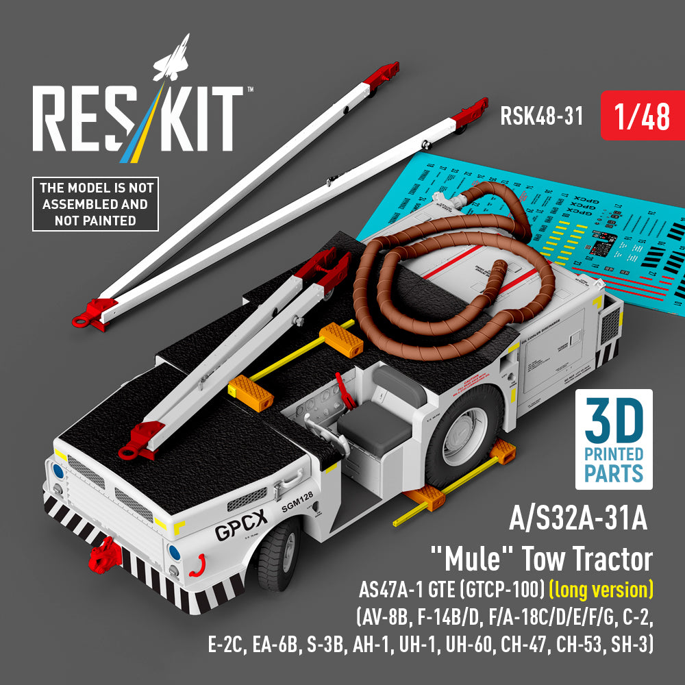 ResKit RSK48-31 1:48 A/S32A-31A 'Mule' Tow Tractor AS47A-1 GTE (GTCP-100) (long version)
