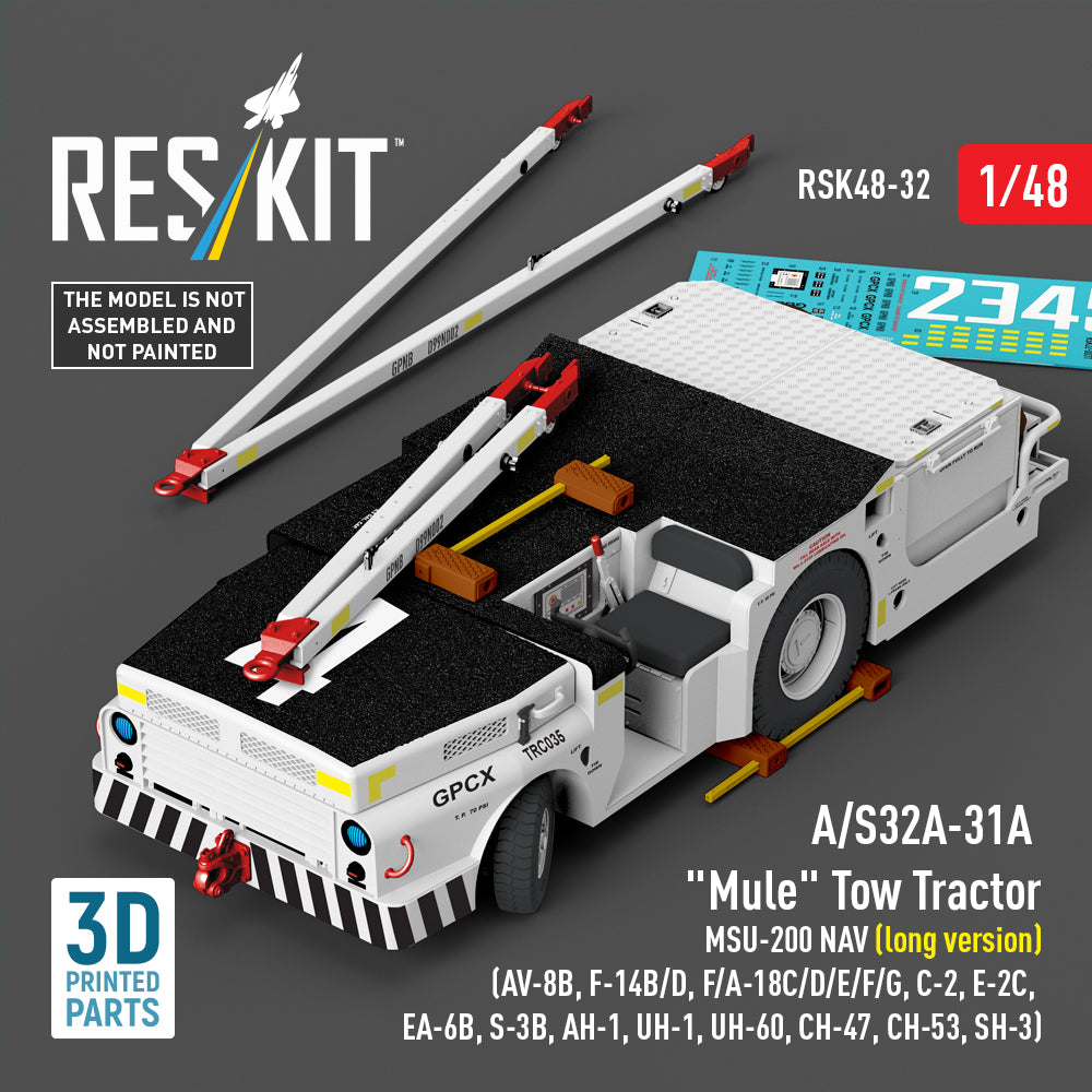 ResKit RSK48-32 1:48 A/S32A-31A 'Mule' Tow Tractor MSU-200 NAV (long version)