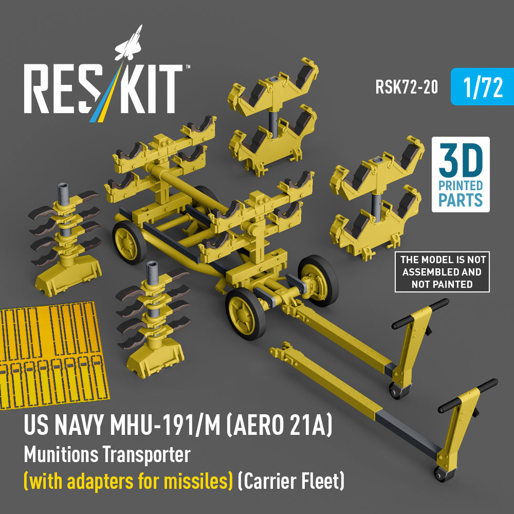 ResKit RSK72-0020 1:72 US NAVY MHU-191/M (AERO 21A) Munitions Transporter