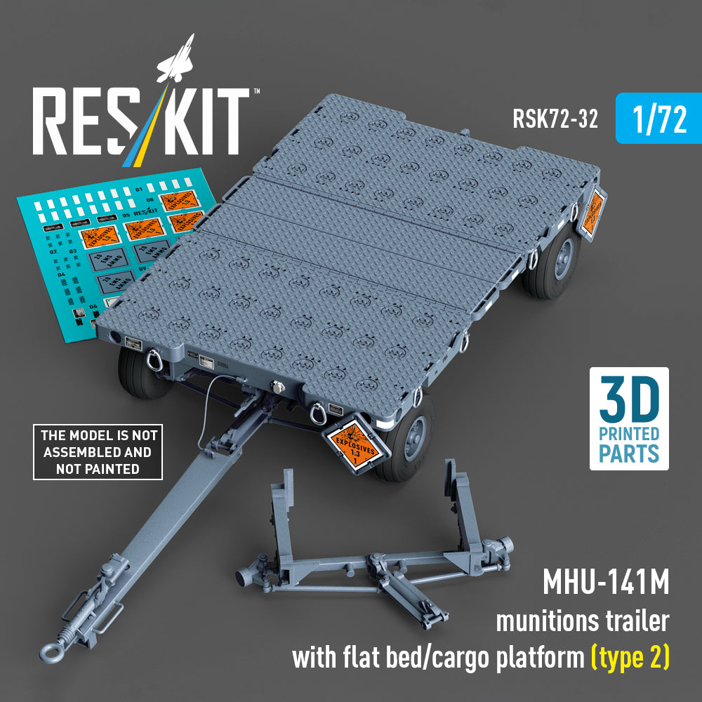 ResKit RSK72-32 1:72 MHU-141M munitions trailer with flat bed/cargo platform (type 2)