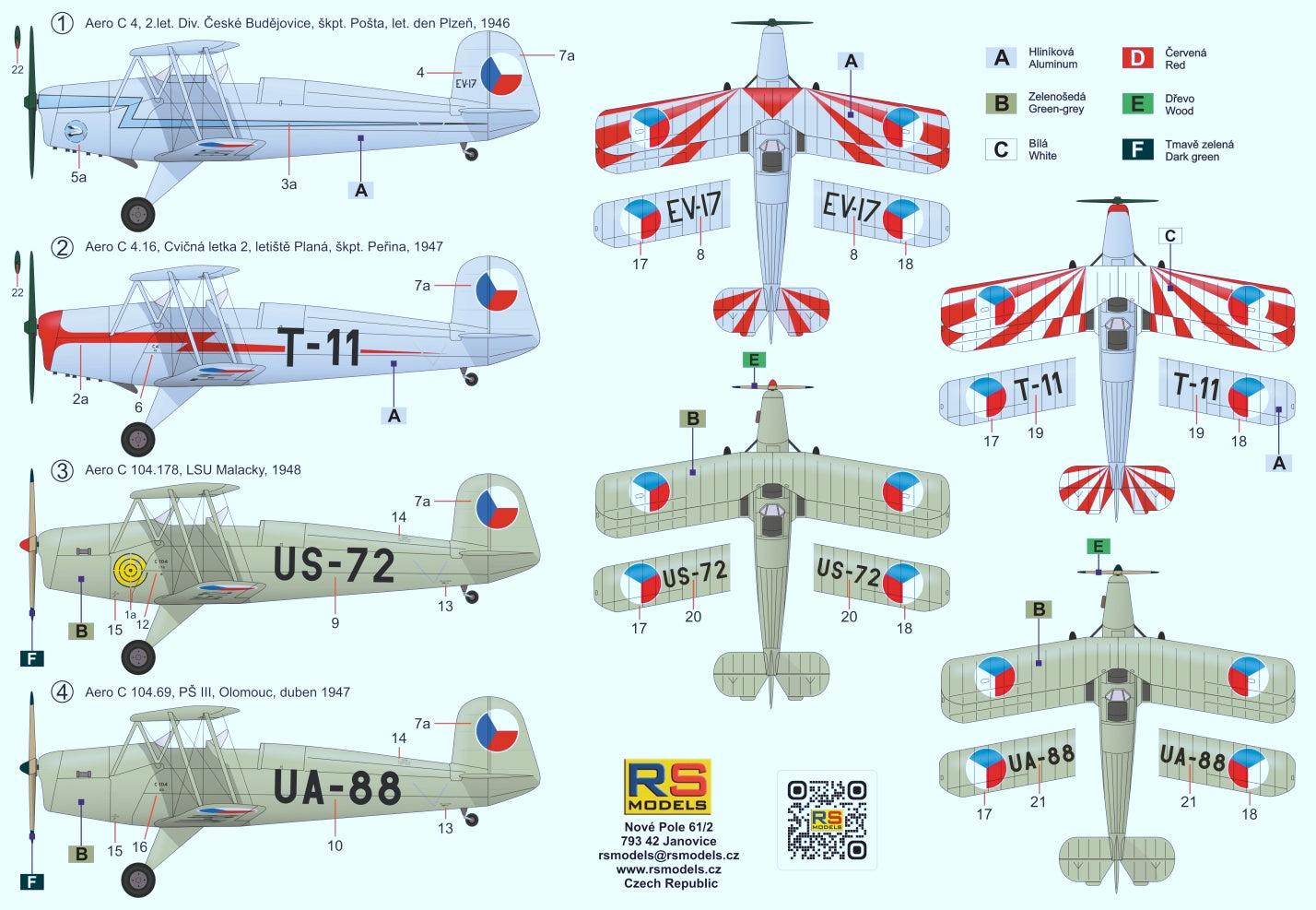 RS Models 48013 1:48 Aero C.4 / C.104