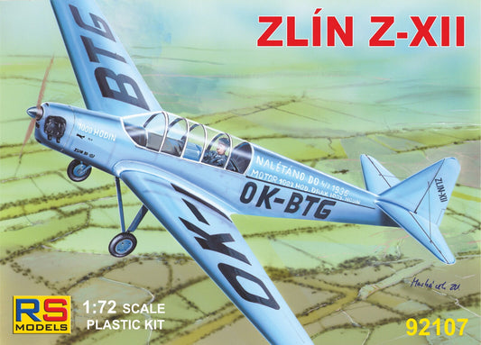 RS Models RSMI92107 1:72 Zlin Z-XII 5 decal variants for Czech civil aircraft and Luftwaffe