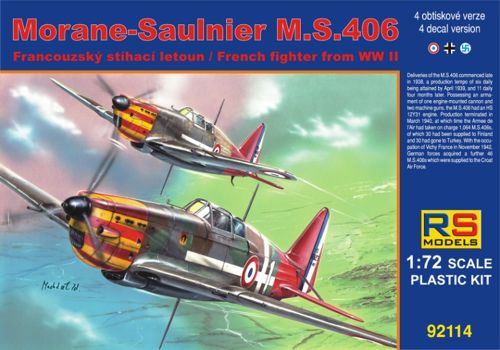 RS Models 92114 1:72 Morane-Saulnier MS.406C1