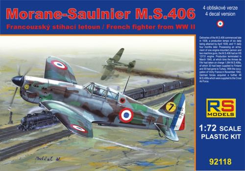 RS Models 92118 1:72 Morane-Saulnier MS.406C1 France 1940