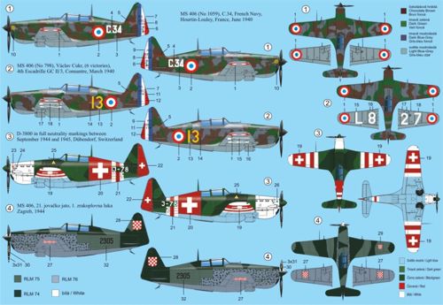 RS Models 92119 1:72 Morane-Saulnier MS.406C1 France Navy