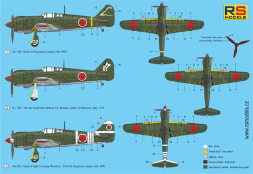 RS Models 92126 1:72 Kawasaki Ki-100 High back