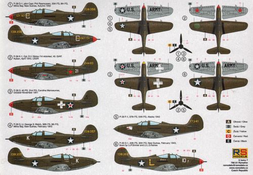 RS Models 92135 1:72 Bell P-39D / P-39F / P-39K Airacobra