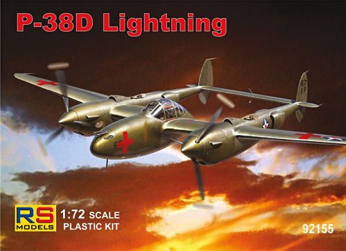 RS Models 92155 1:72 Lockheed P-38D Lightning 3 decal variants for USA