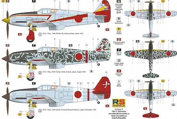 RS Models 92179 1:72 Kawasaki Ki-61-I Otsu