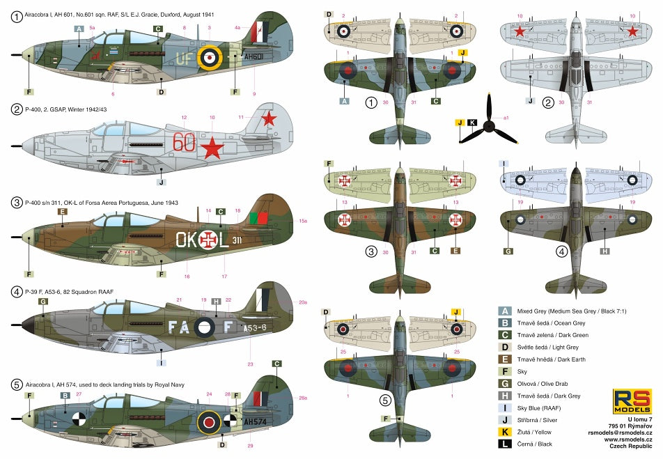 RS Models 92181 1:72 Bell Airacobra Mk.I