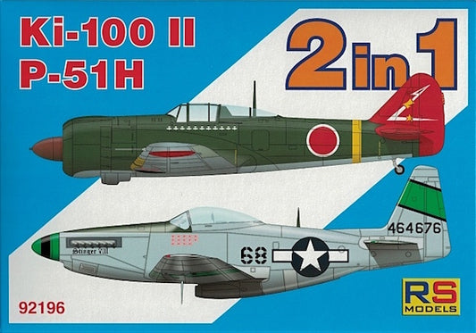 RS Models 92196 1:72 Kawasaki Ki-100-II and North-American P-51H Mustang (2 kits in box)