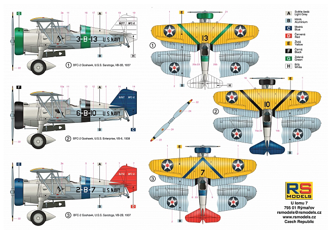 RS Models 92213 1:72 Curtiss BFC-2 Goshawk