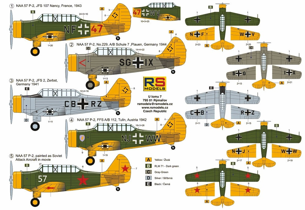 RS Models 92228 1:72 North-American NAA-57 P-2 Luftwaffe