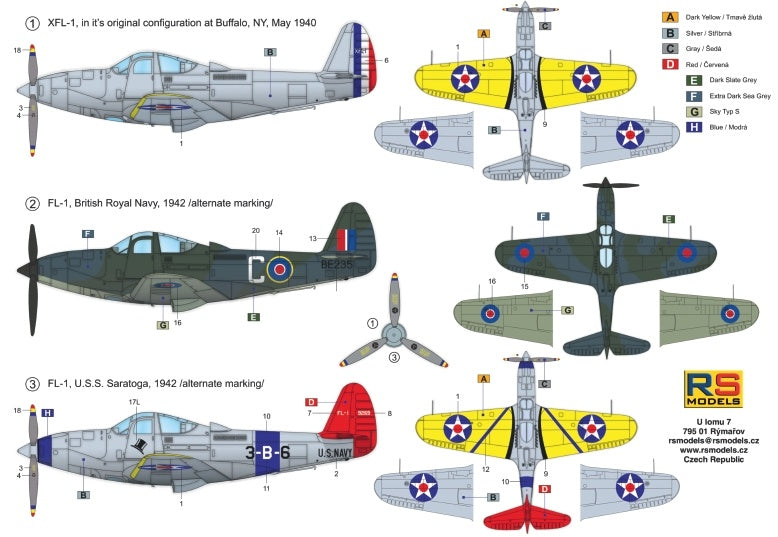 RS Models 92232 1:72 Bell XFL-1 Airabonita