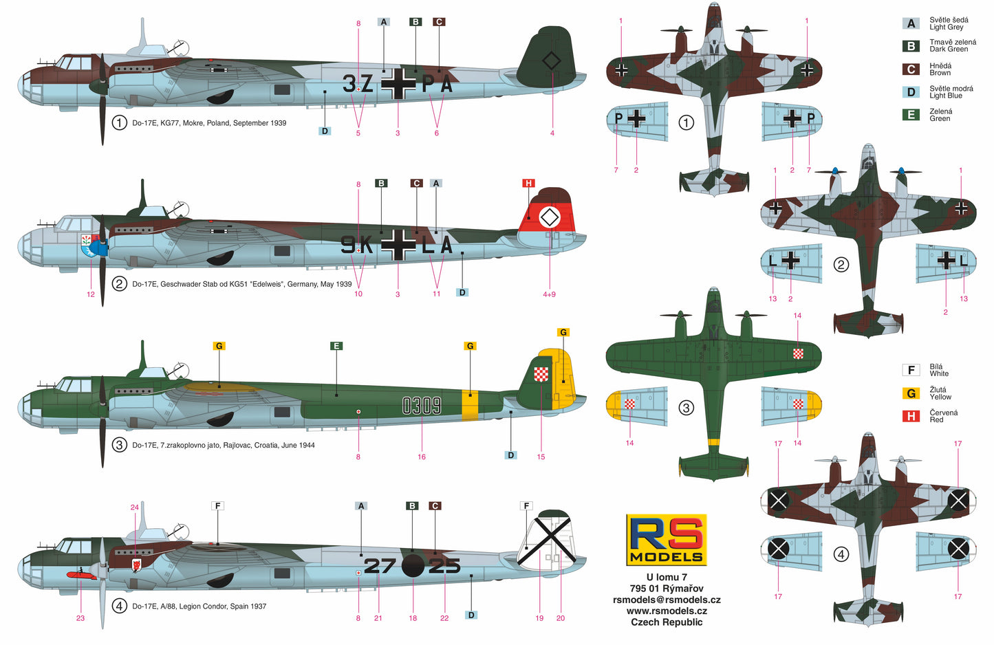 RS Models 92235 1:72 Dornier Do-17E