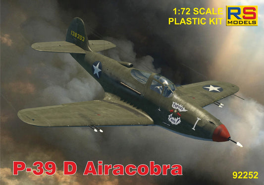 RS Models 92252 1:72 Bell P-39D Airacobra with 5 decal options including RAAF, USA and USSR