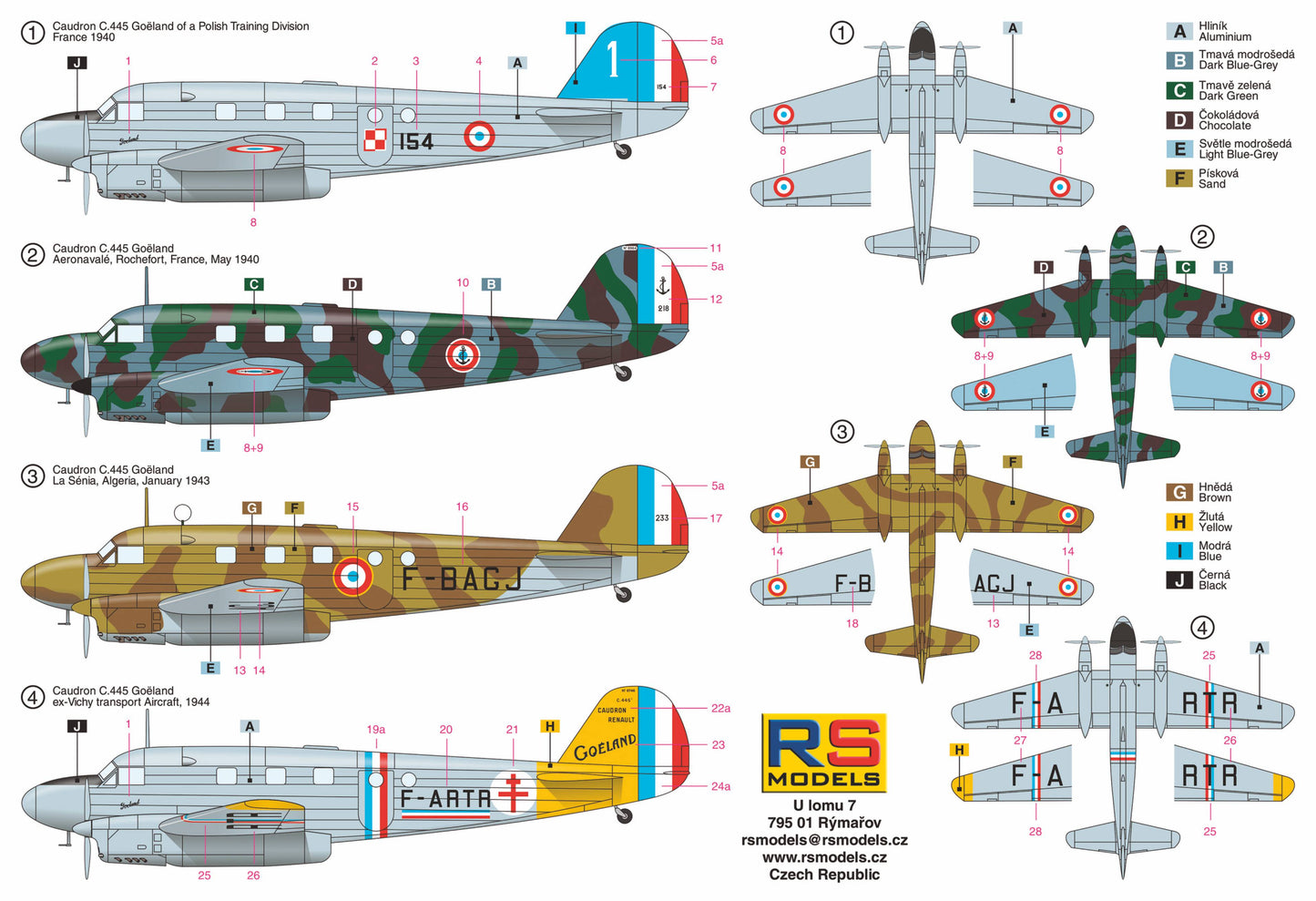 RS Models 92253 1:72 Caudron C-445 Goeland