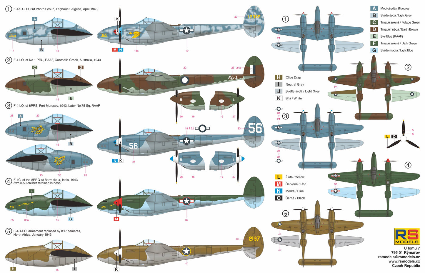 RS Models 92254 1:72 Lockheed F-4/F-4A Lightning