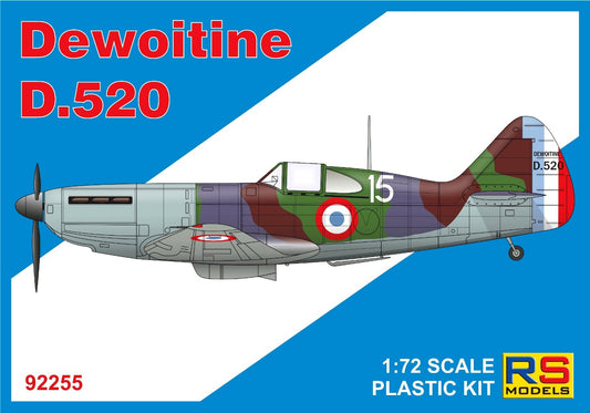 RS Models 92255 1:72 Dewoitine D-520 4 decal versions for France