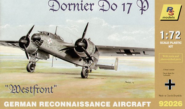 RS Models 92026 1:72 Dornier Do-17P 'Western Front'