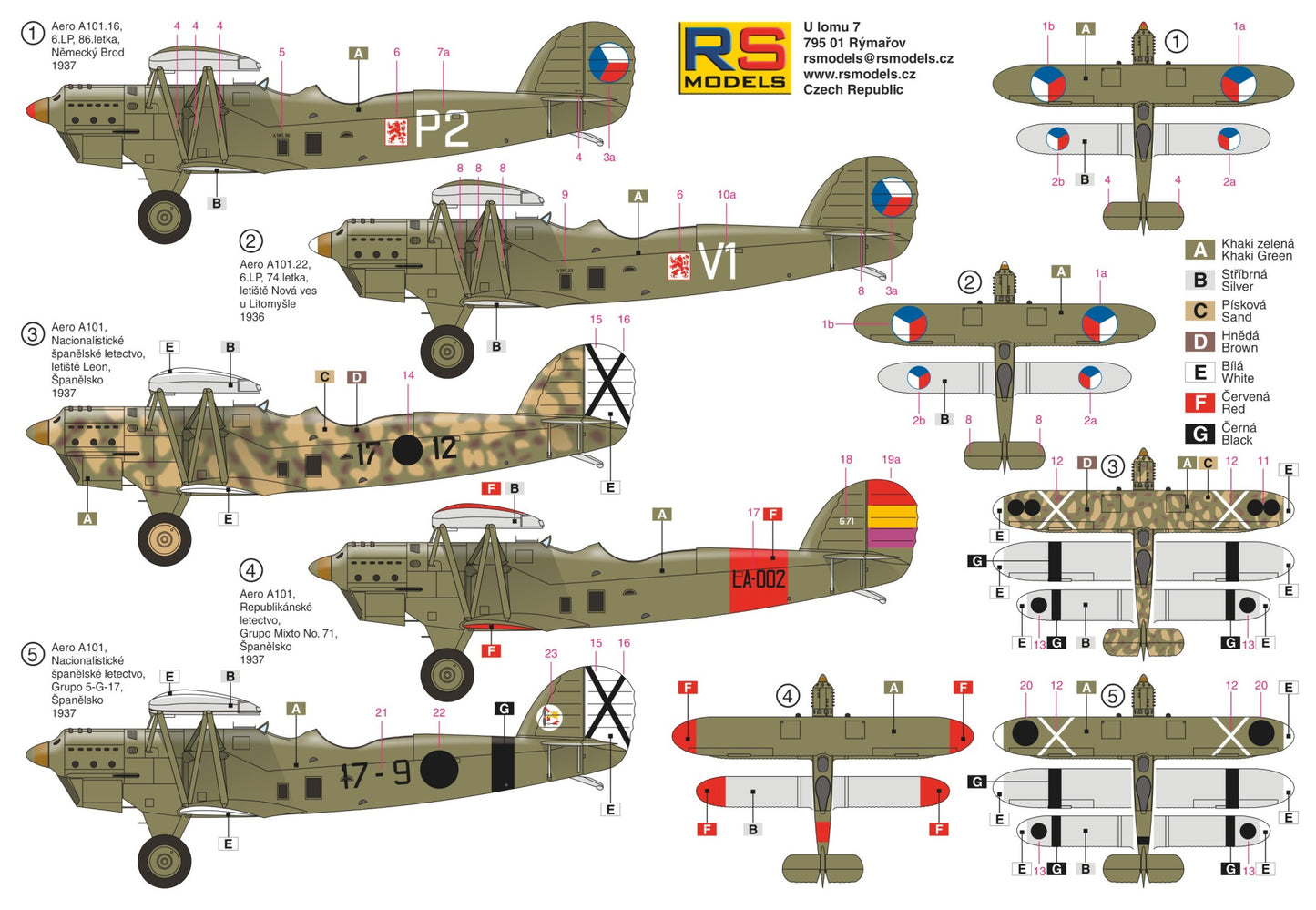 RS Models 92260 1:72 Aero A-101