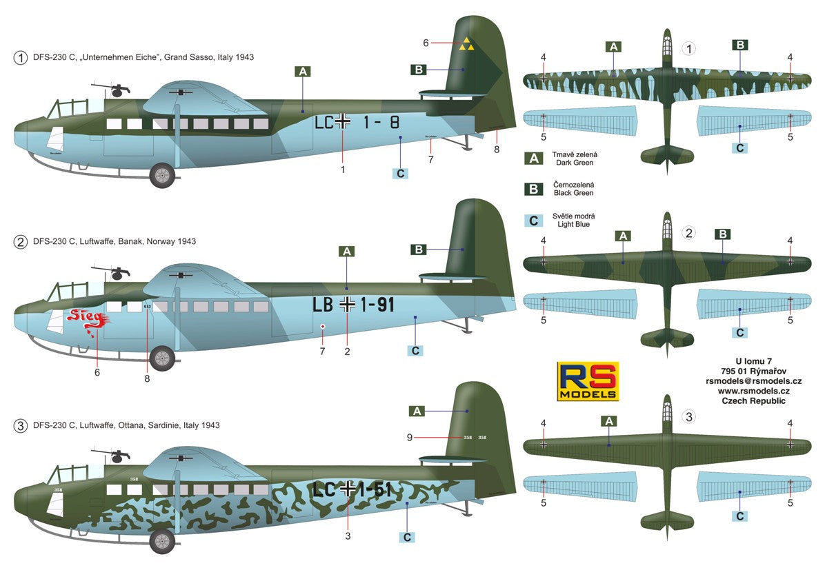 RS Models 92269 1:72 DFS DFS-230