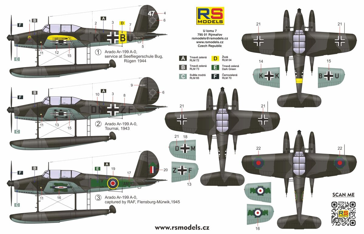 RS Models 92272 1:72 Arado Ar-199 late version