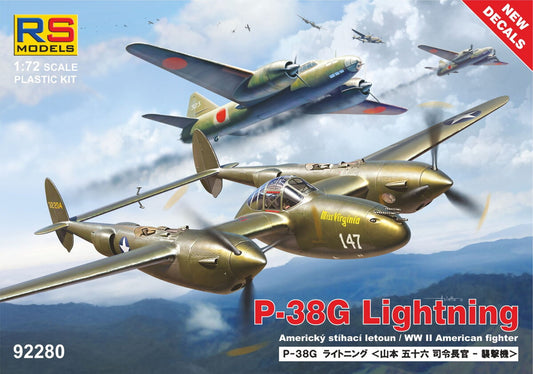 RS Models 92280 1:72 Lockheed P-38G Lightning 6 decal v. for USA, Portugal, Luftwaffe