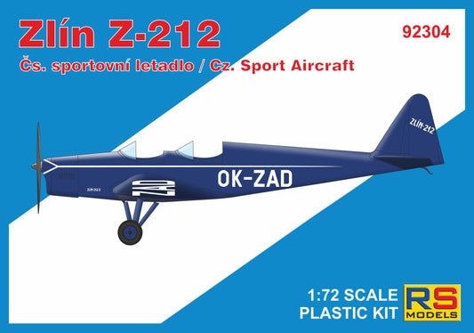 RS Models RSMI92304 1:72 Zlin Z-212 Czechoslovakian Sport Aircraft