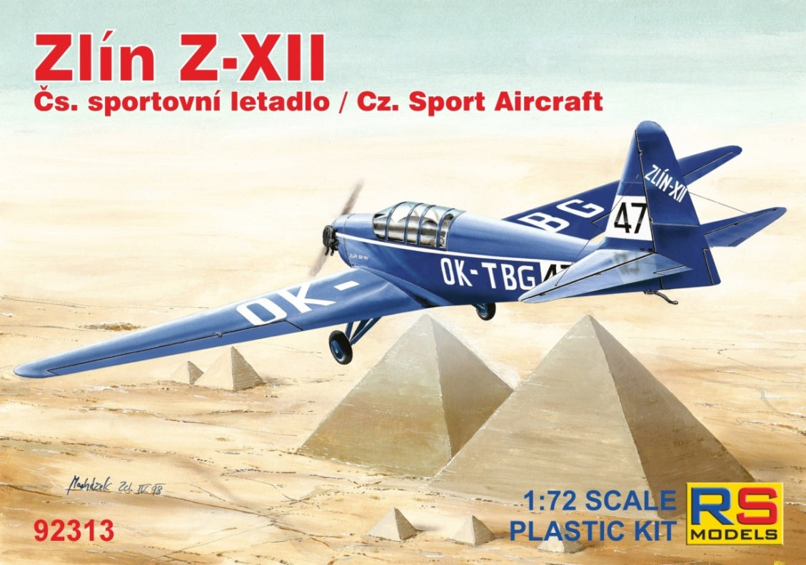 RS Models 92313 1:72 Zlin XII Czechoslovakia	4 decal version for Czechoslo. and Romania	RP+PE