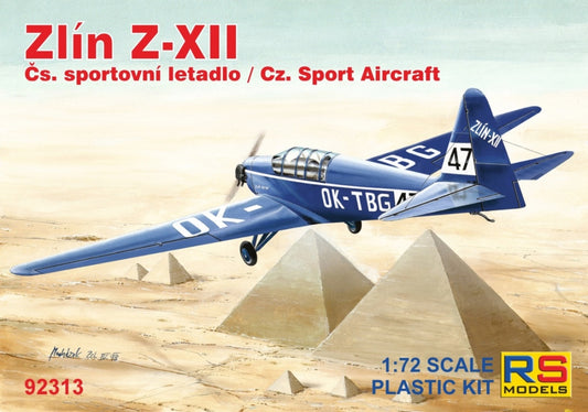 RS Models 92313 1:72 Zlin XII Czechoslovakia	4 decal version for Czechoslo. and Romania	RP+PE
