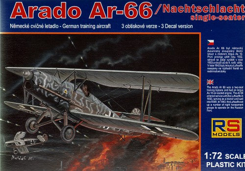 RS Models 92063 1:72 Arado Ar-66 Nachschlacht single-seater