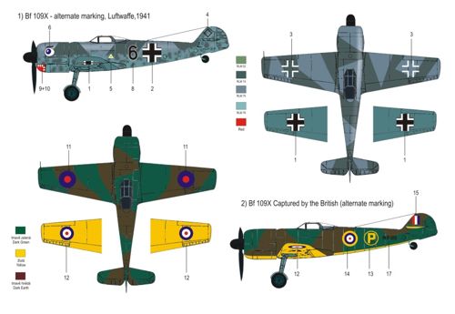 RS Models 92085 1:72 Messerschmitt Bf-109X