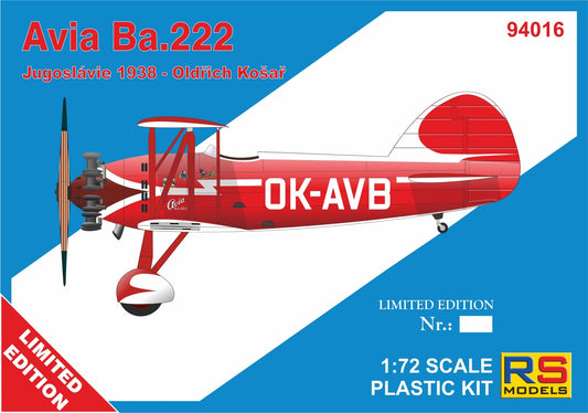RS Models RSMI94016 1:72 Avia Ba.222