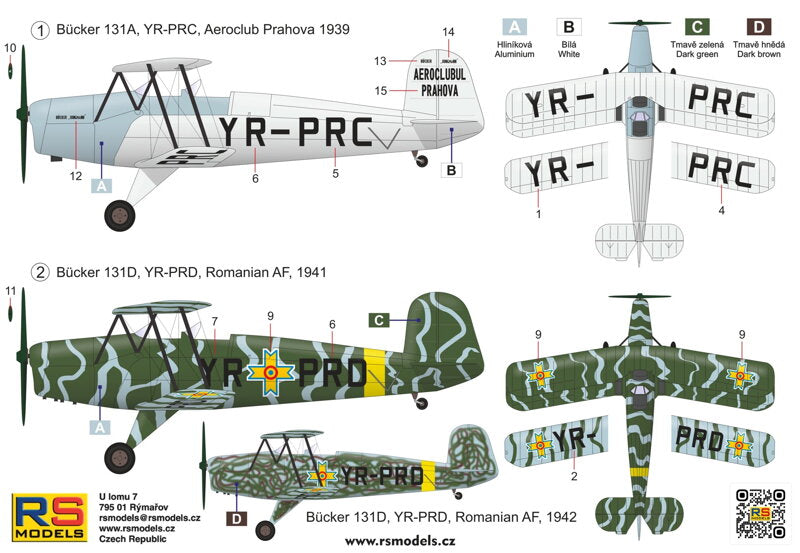 RS Models 94017 1:72 Bucker Bu-131A/D